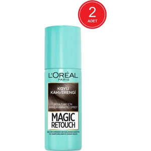 Loreal Magic Retouch Beyaz Kapatıcı Sprey Koyu Kahve 75 ml 2 Adet