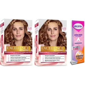 Loreal Excellence Creme Boya 6.32 Altın Açık Kahve 2 Adet