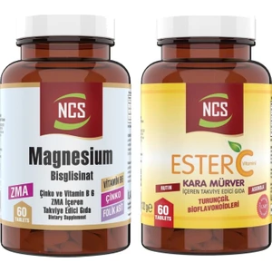 Ester C Vitamini 1000 Mg Kara Mürver Vitamin C 60 Tablet & Çinko Bisglisinat & Bakır Selenium 60 Tablet