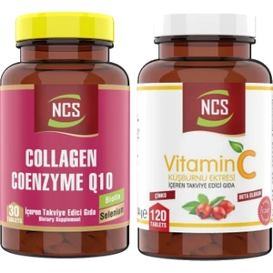 Hidrolize Collagen Coenzyme Q10 Biotin Zinc Selenium 30 Tablet & Vitamin C Kuşburnu Ekstresi Beta Glukan Içeren Takviye Edici Gıda 120 Tablet