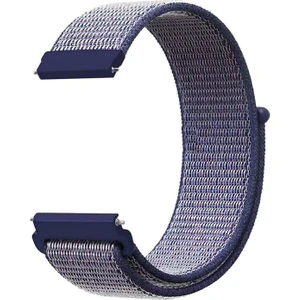 Case Street Huawei Watch Gt 2 42MM Elegant Kordon Cırtcırt Kumaş Ayarlanabilir Lacivert