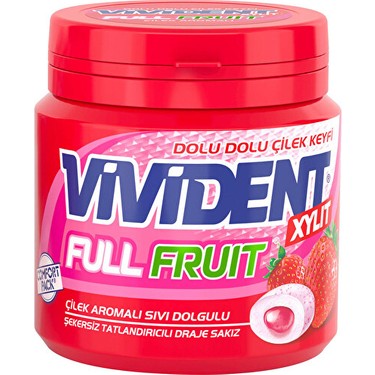 Vivident Full Fruit Sakız Çilek Aromalı 93 G Şişe Fiyatı