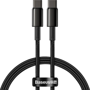 Baseus Tungsten Gold PD 100 W Şarj Kablosu USB C To USB C Kablo 2 Metre