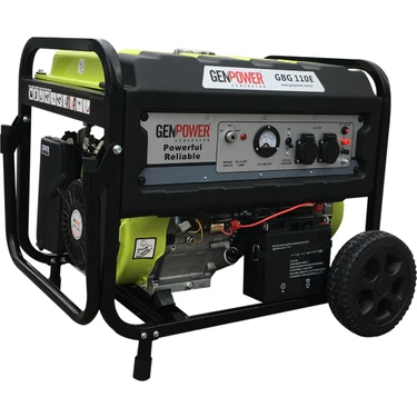 Genpower Gbg 110E 10,5 Kva Benzinli Marşlı/ Ipli,tekerlekli, Monofaze
