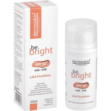 Dermoskin Be Bright SPF50+ Likit Fondöten 33ML -