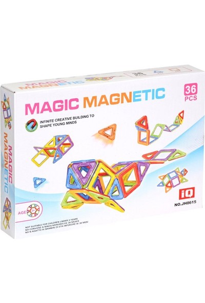 Magic Magnetic 36 Parça Kare Üçgen 96 Magnetik JH8615