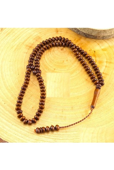 Joydizayn Şimşir Ağacı Dua Tesbihi 99LUK Namaz Tesbihi Kahverengi