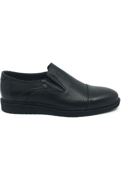 Üçlü %100 Deri Erkek Mevsimlik Günlük Rahat Klasik Ayakkabı 43 Siyah