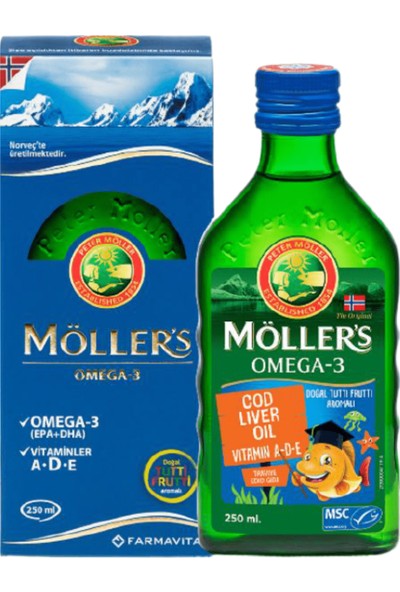Möller's Möllers Omega 3 Balık Yağı Sıvı Formu 250 ml