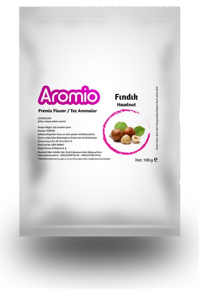 Aromio Fındık Aroma Premix Toz Paket 35 gr