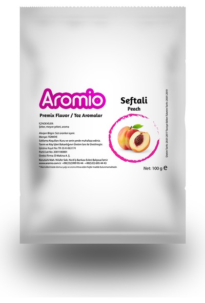 Aromio Şeftali Aroma Premix Toz Paket 35 gr