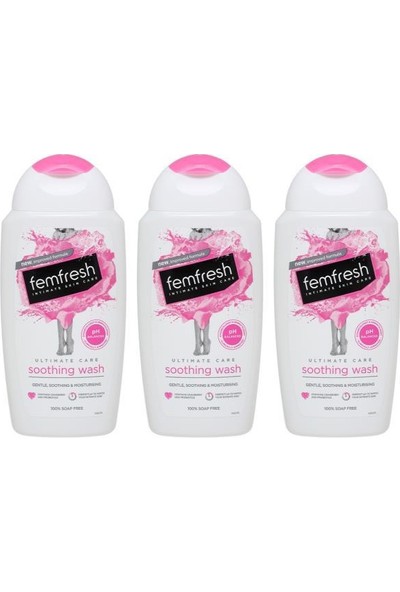 Femfresh Genital Bölge Rahatlatıcı Yıkama Jeli - Soothing Intimate Wash 250 ml x 3