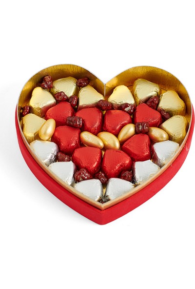 Sıroğlu Çikolata Golden Heart Hediyelik Çikolata Kalp Kutu