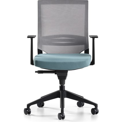 Cozy Çalışma Koltuğu - Sabit T Kol - Plastik Ayak - Mint Yeşili/gri