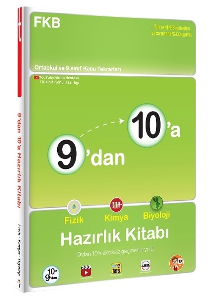9'dan 10'a Fizik Kimya Biyoloji Hazırlık Kitabı