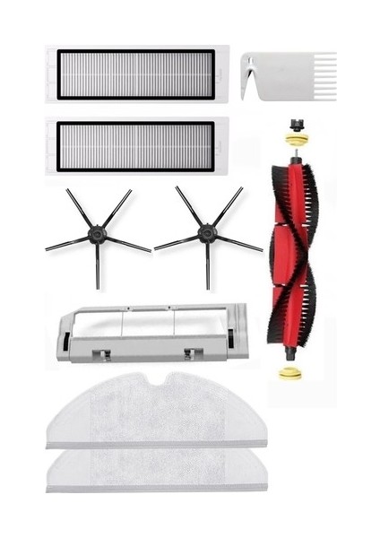 Roborock S6 MaxV Uyumlu 9 Parça Siyah Özel Set