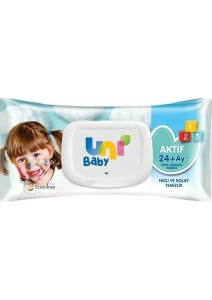 Aktif 24+Ay Islak Mendil 90 Yapraklı 15 Paket