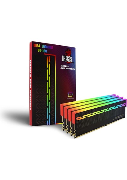 Sirius Vega M 16GB DDR4 3000MHZ Siyah Pcb Pc Ram RGB