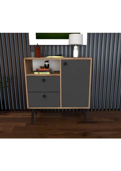 Luna Modern Çok Amaçlı Dolap Çırağan-Antrasit