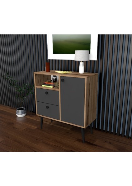 Luna Modern Çok Amaçlı Dolap Çırağan-Antrasit