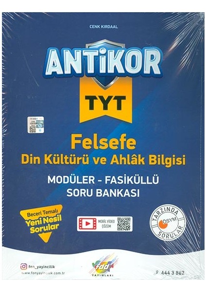 Antikor Yayınları Tyt Felsefe - Din Kültürü Soru Bankası