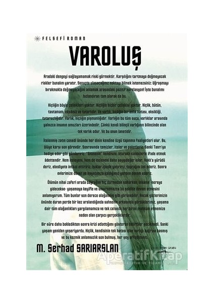 Sokak Kitapları Yayınları Varoluş - M. Serhad Sarıarslan - Sokak Kitapları Yayınları