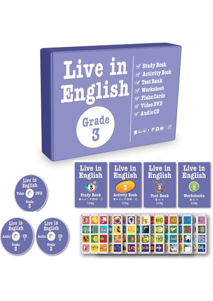 3.sınıf Ingilizce Öğrenme Seti Live In English