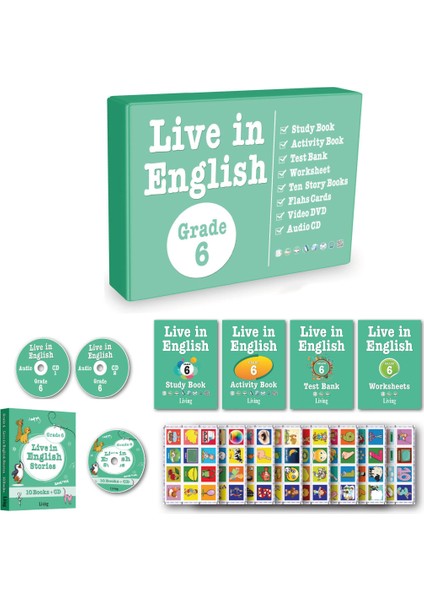 6.sınıf Ingilizce Öğrenme Seti Live In English