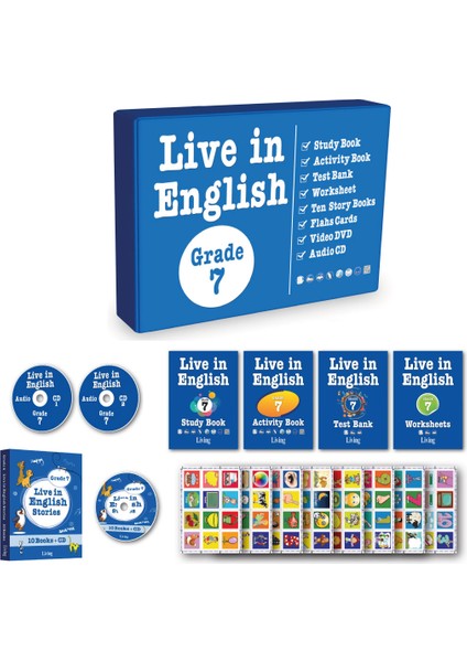 7.sınıf Ingilizce Öğrenme Seti Live In English