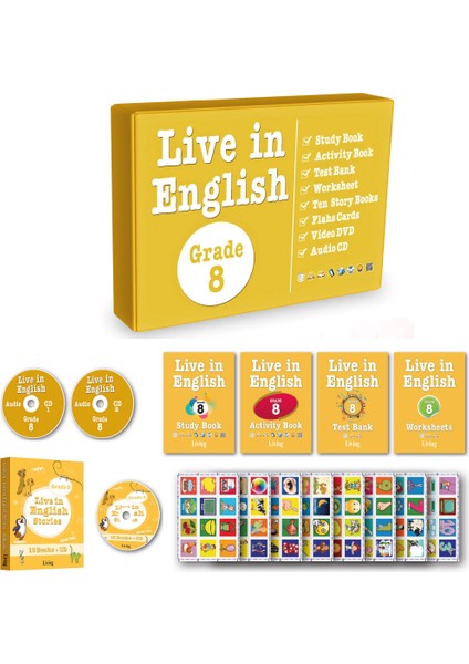 8.sınıf Ingilizce Öğrenme Seti Live In English