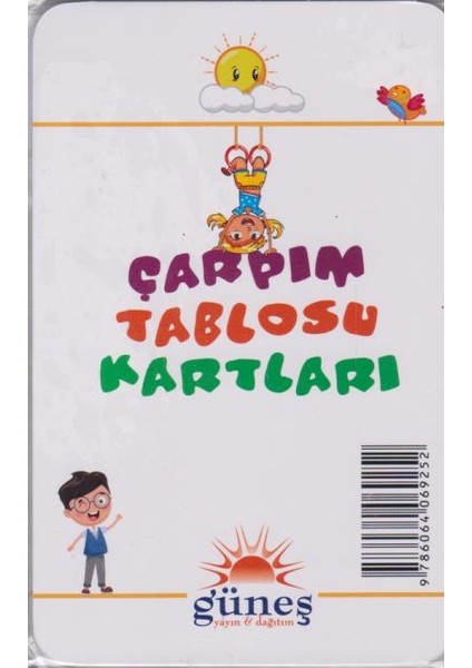Güneş Yayın Dağıtım Çarpım Tablosu Kartları Güneş Yayın Dağıtım