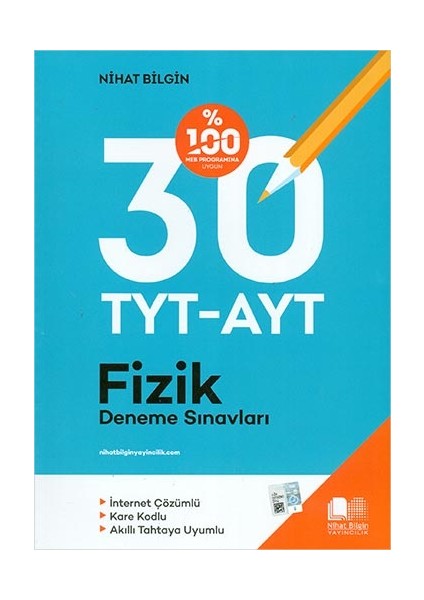 Nihat Bilgin Yayıncılık Tyt-Ayt Fizik 30 Deneme Sınavı Nihat Bilgin Yayıncılık