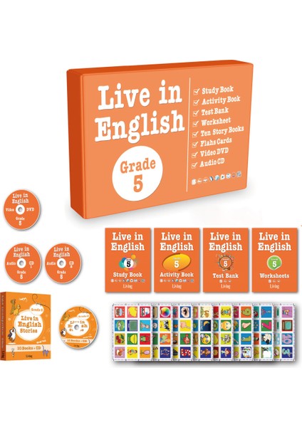 5.sınıf Ingilizce Öğrenme Seti Live In English