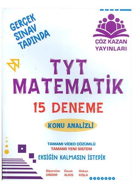 Çöz Kazan Yayınları Tyt Matematik 15 Deneme Çöz Kazan Yayınları