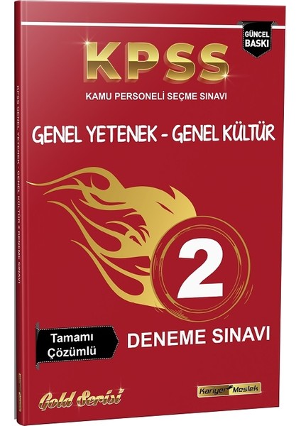 Meslek 2021 Kpss Genel Yetenek Genel Kültür 2 Deneme Çözümlü Gold Serisi