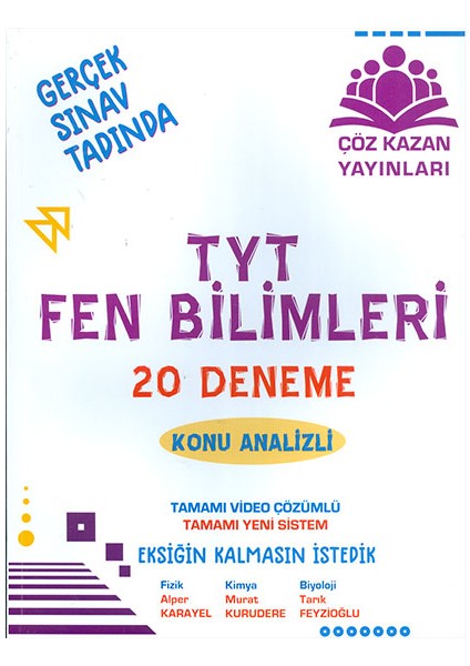 Tyt Fen Bilimleri 20 Deneme Çöz Kazan Yayınları