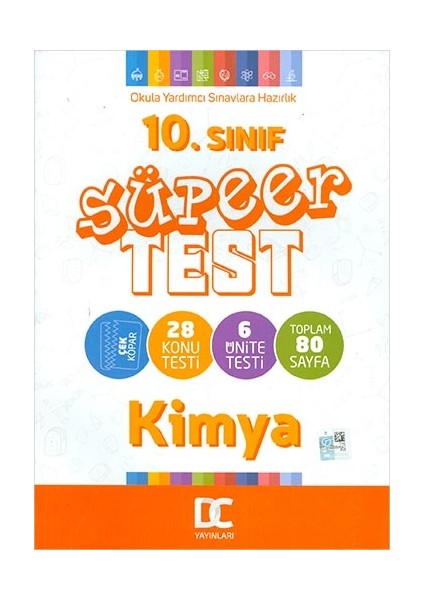 10.sınıf Kimya Süper Test Çek Kopar Doğru Cevap Yayınları