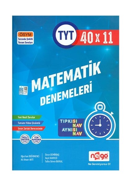 Nego Tyt 40X11 Matematik Denemeleri