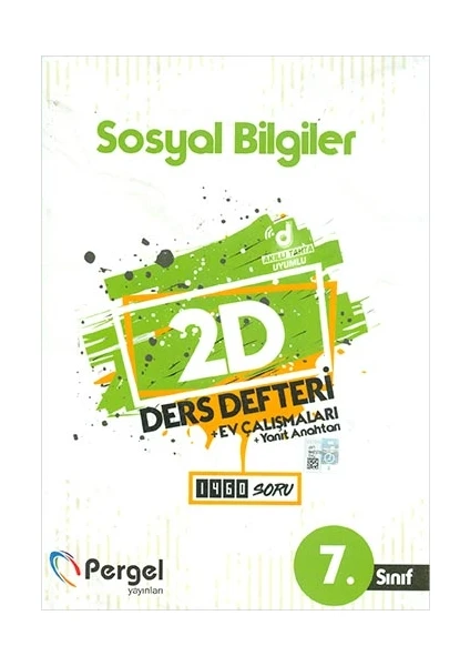 Pergel Yayınları 7.sınıf Sosyal Bilgiler 2d Ders Defteri Ev Çalışmaları Pergel Yayınları