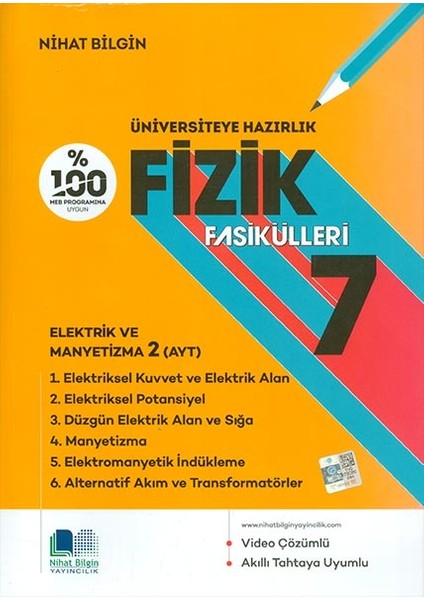 Nihat Bilgin Yayıncılık Ayt Fizik Fasikülleri - Elektrik ve Manyetizma 2 Nihat Bilgin