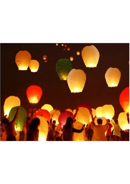 Dilek Feneri Uçan Balon Gökyüzü Feneri