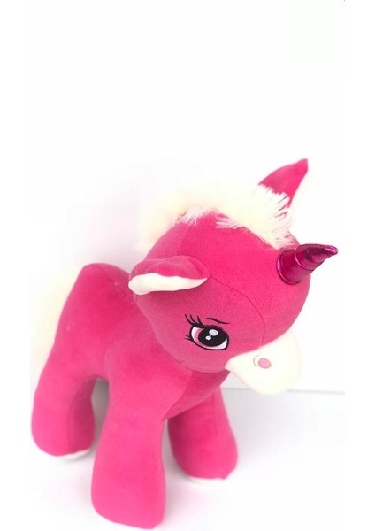 Peluş Boynuzlu At Pony Unicorn Pembe 53 cm