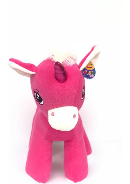 Peluş Boynuzlu At Pony Unicorn Pembe 53 cm