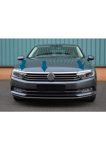 Vw Passat B8 Krom Far Kaşı 3 Prç. P.çelik 2015-2019 Arası