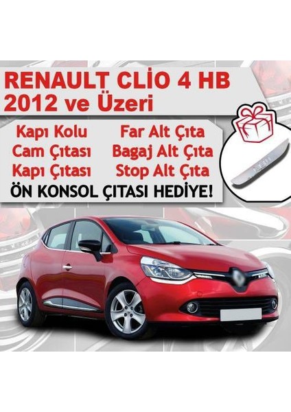 Renault Clio 4 Hb Avantajlı Krom Set 6 Ürün 2012 Üzeri P. Çelik