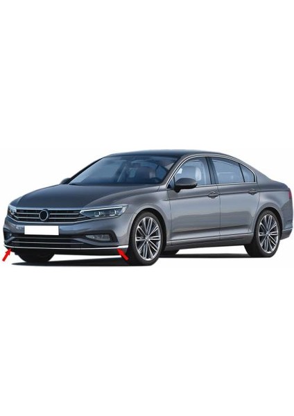 Vw Passat B8.5 Krom Ön Tampon Alt Çıtası 3 Prç. 2019 ve Üzer