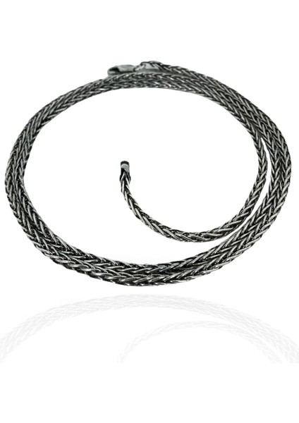 70 cm Tilki Kuyruğu 3.2 mm Erkek Zinciri Gümüş Kolye