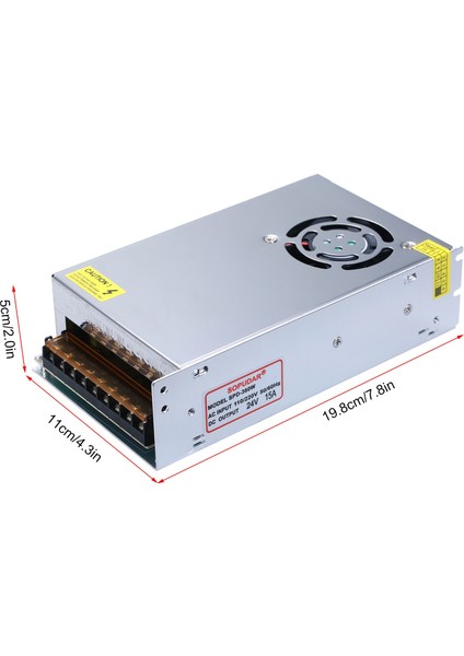 Dc 24V 360W 15A Evrensel Ayarlı Anahtarlama (Yurt Dışından)