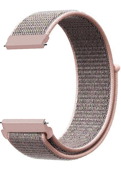 Huawei Honor Magic Watch 2 42MM Hasırlı Kordon Woven Sport Loop Rose Gold