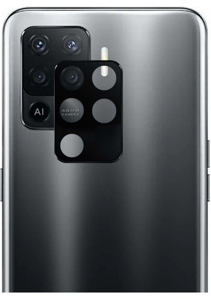 Oppo Reno 5 Lite Kamera Lens Koruma Camı V2 Siyah